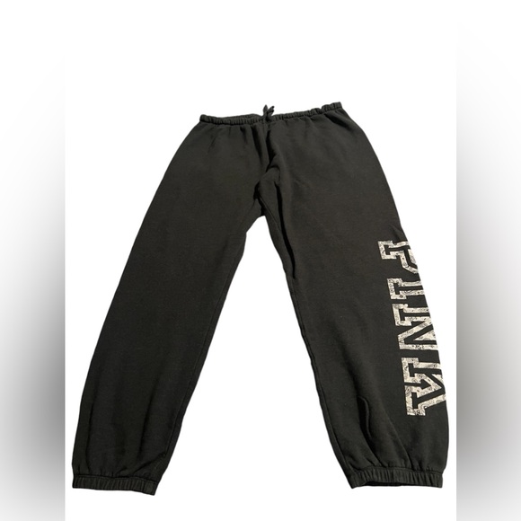 PINK Victoria's Secret Pants - Victoria Secret PINK! Logo Bandana print Grey Sweatpants Size Large